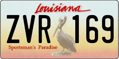 LA license plate ZVR169