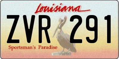 LA license plate ZVR291