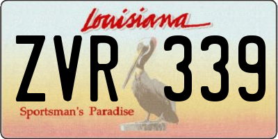 LA license plate ZVR339