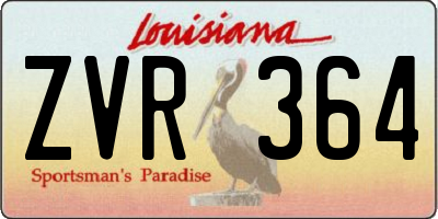 LA license plate ZVR364