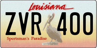 LA license plate ZVR400