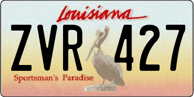 LA license plate ZVR427