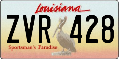 LA license plate ZVR428