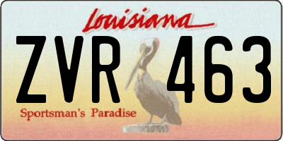 LA license plate ZVR463