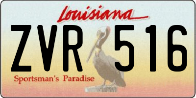 LA license plate ZVR516