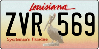 LA license plate ZVR569