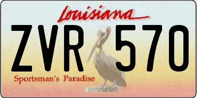 LA license plate ZVR570