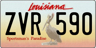 LA license plate ZVR590
