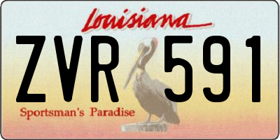 LA license plate ZVR591