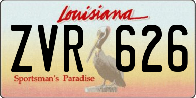 LA license plate ZVR626