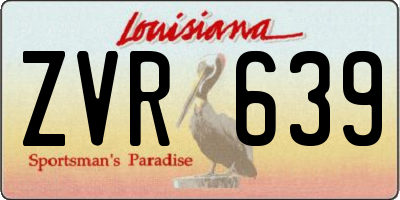 LA license plate ZVR639