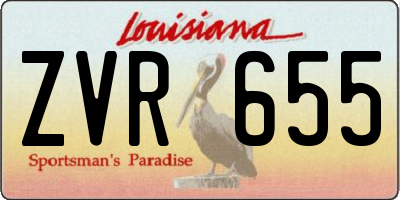 LA license plate ZVR655