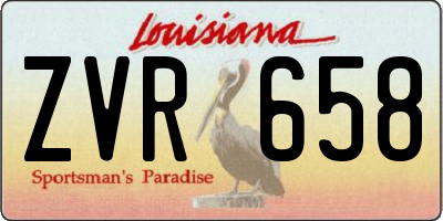 LA license plate ZVR658