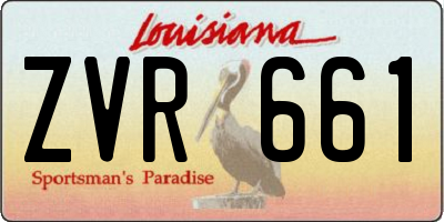 LA license plate ZVR661