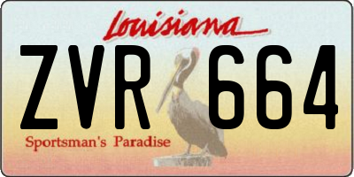 LA license plate ZVR664