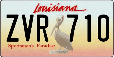 LA license plate ZVR710