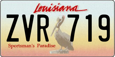 LA license plate ZVR719