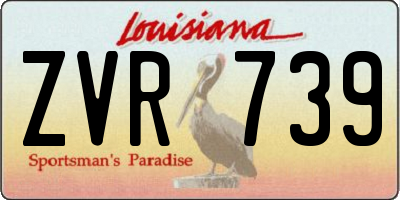 LA license plate ZVR739