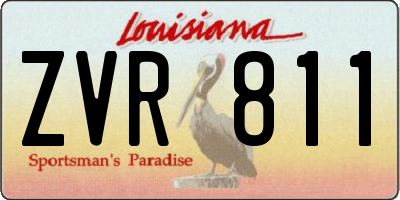 LA license plate ZVR811