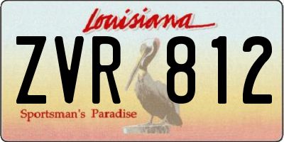 LA license plate ZVR812