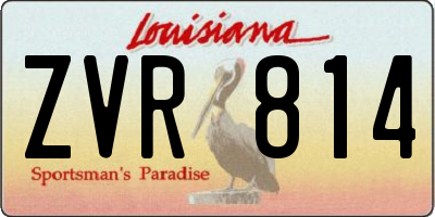 LA license plate ZVR814