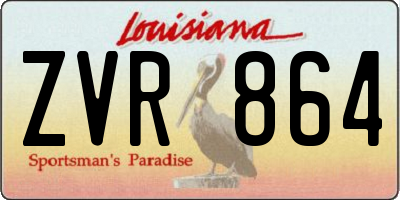 LA license plate ZVR864