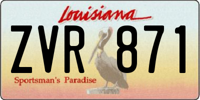 LA license plate ZVR871