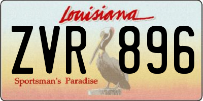 LA license plate ZVR896