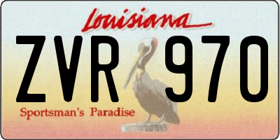 LA license plate ZVR970