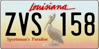 LA license plate ZVS158