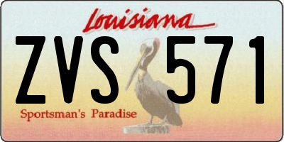 LA license plate ZVS571