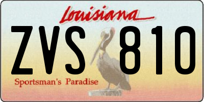 LA license plate ZVS810