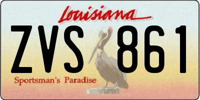 LA license plate ZVS861