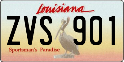 LA license plate ZVS901