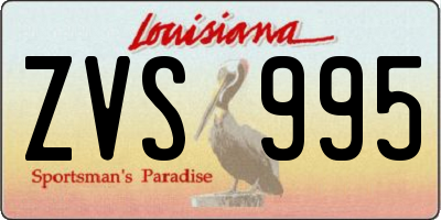 LA license plate ZVS995