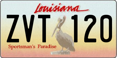 LA license plate ZVT120