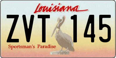LA license plate ZVT145
