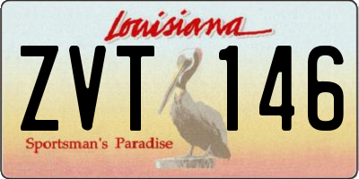 LA license plate ZVT146