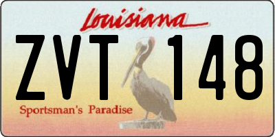 LA license plate ZVT148