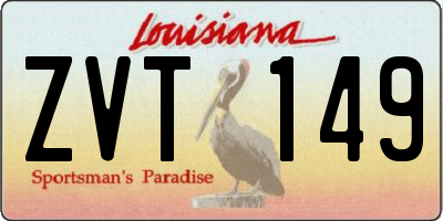 LA license plate ZVT149