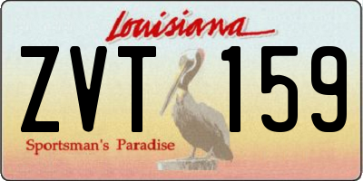 LA license plate ZVT159