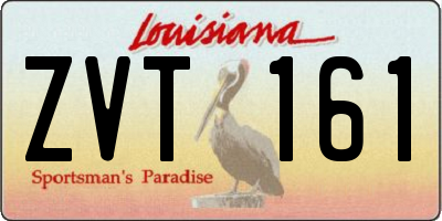 LA license plate ZVT161