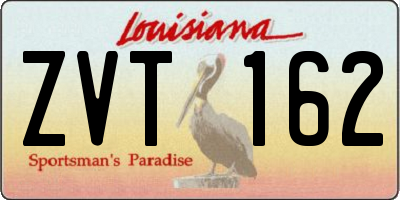 LA license plate ZVT162