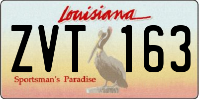 LA license plate ZVT163