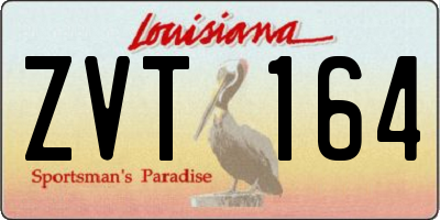 LA license plate ZVT164