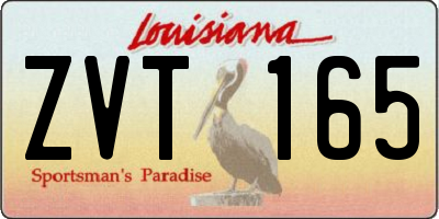 LA license plate ZVT165