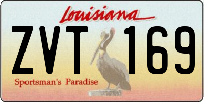 LA license plate ZVT169