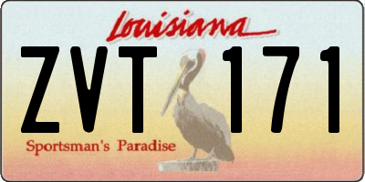 LA license plate ZVT171
