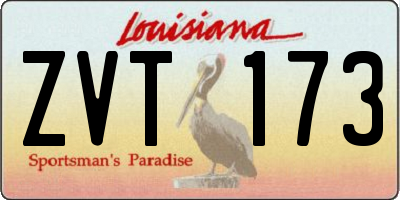 LA license plate ZVT173