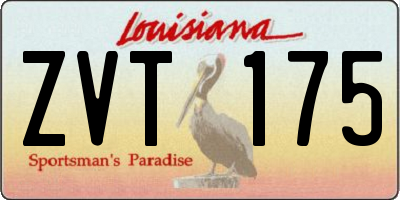 LA license plate ZVT175